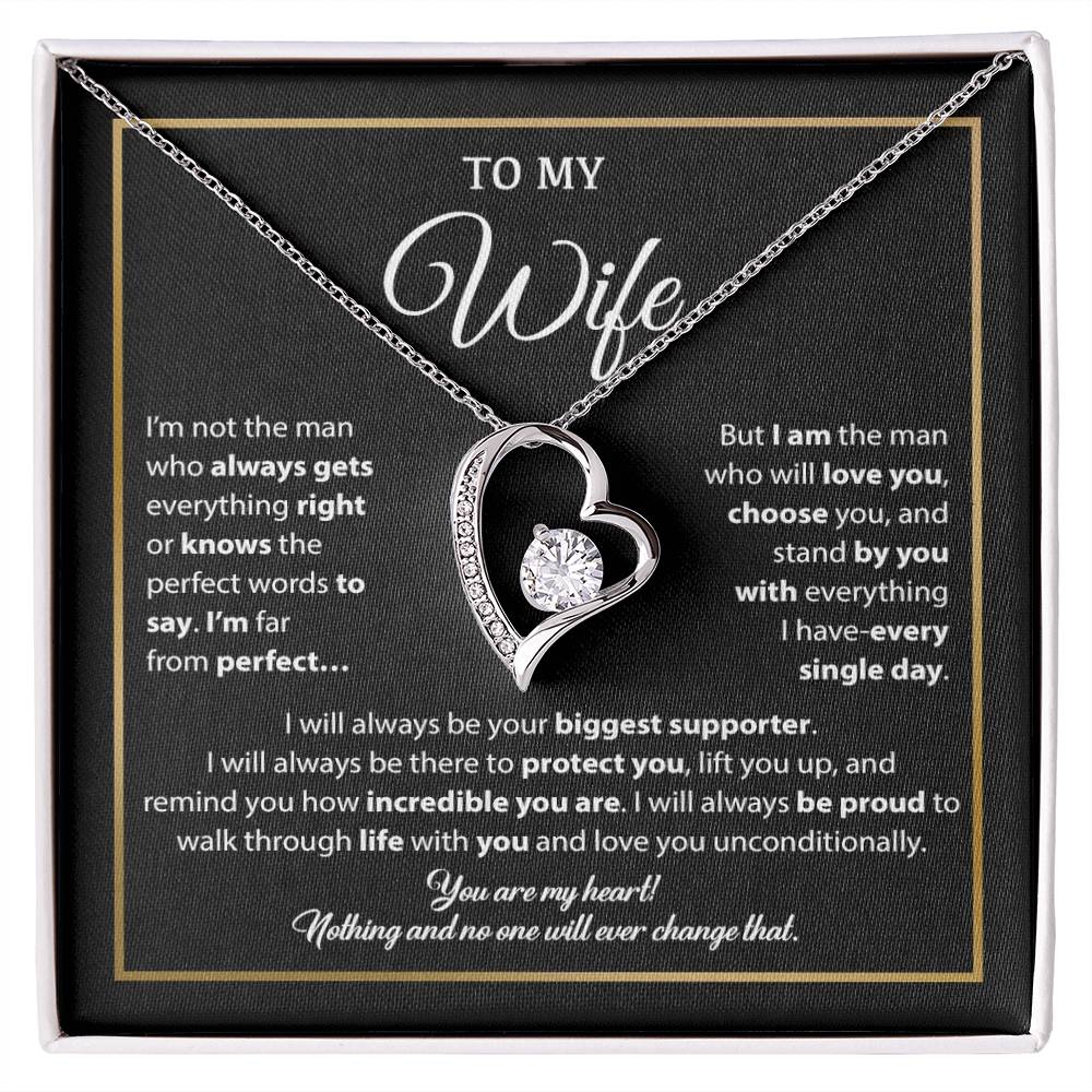 To My Wife Necklace, Gift For Wife, Anniversary Gift For Wife, Necklace For Wife 5_1_Black