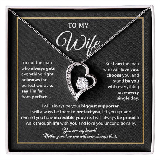 To My Wife Necklace, Gift For Wife, Anniversary Gift For Wife, Necklace For Wife 5_1_Black