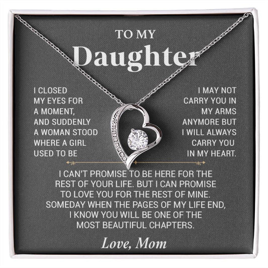 To My Daughter Necklace, Gift For Daughter From Mom, Daughter Mother Necklace99