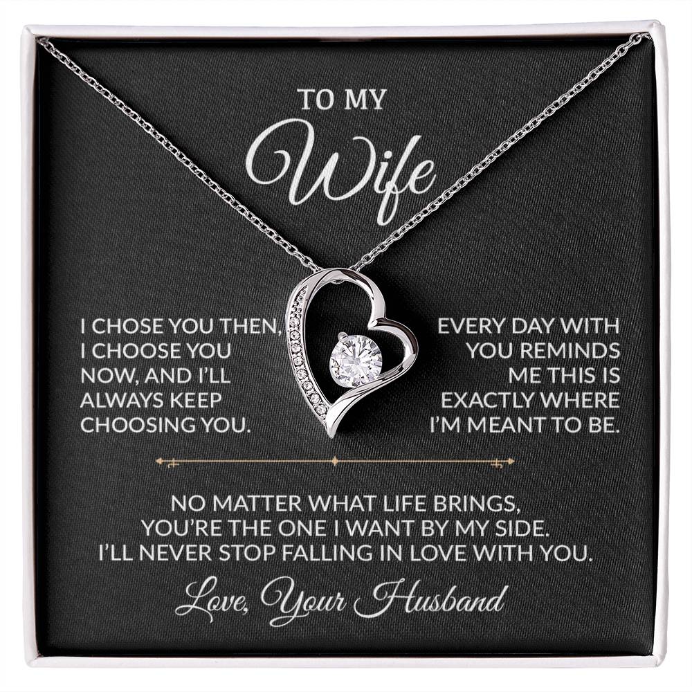 To My Wife Necklace, Gift For Wife, Anniversary Gift For Wife, Necklace For Wife