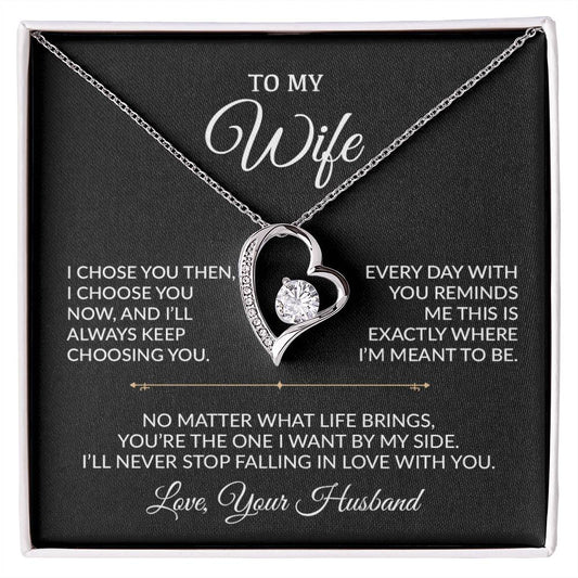 To My Wife Necklace, Gift For Wife, Anniversary Gift For Wife, Necklace For Wife