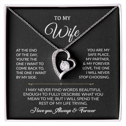 To My Wife Necklace, Gift For Wife, Anniversary Gift For Wife, Necklace For Wife