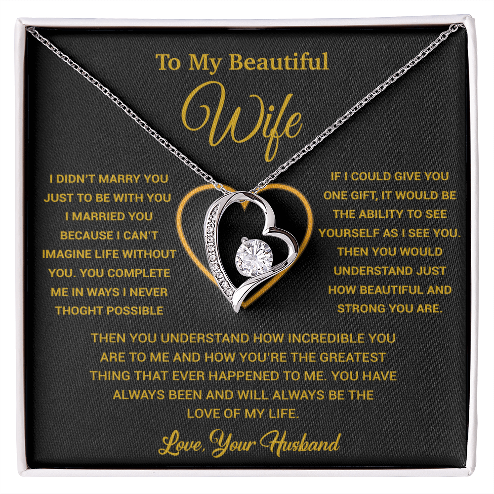 To My Wife Necklace, Gift For Wife, Anniversary Gift For Wife, Necklace For Wife 4_2_Gold