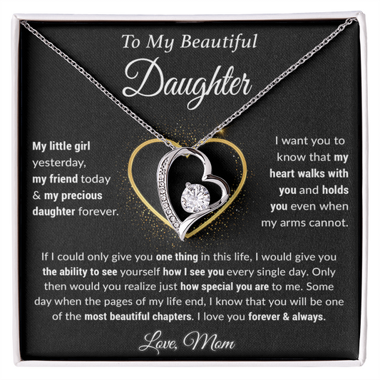 To My Daughter Necklace, Gift For Daughter From Mom, Daughter Birthday Gift