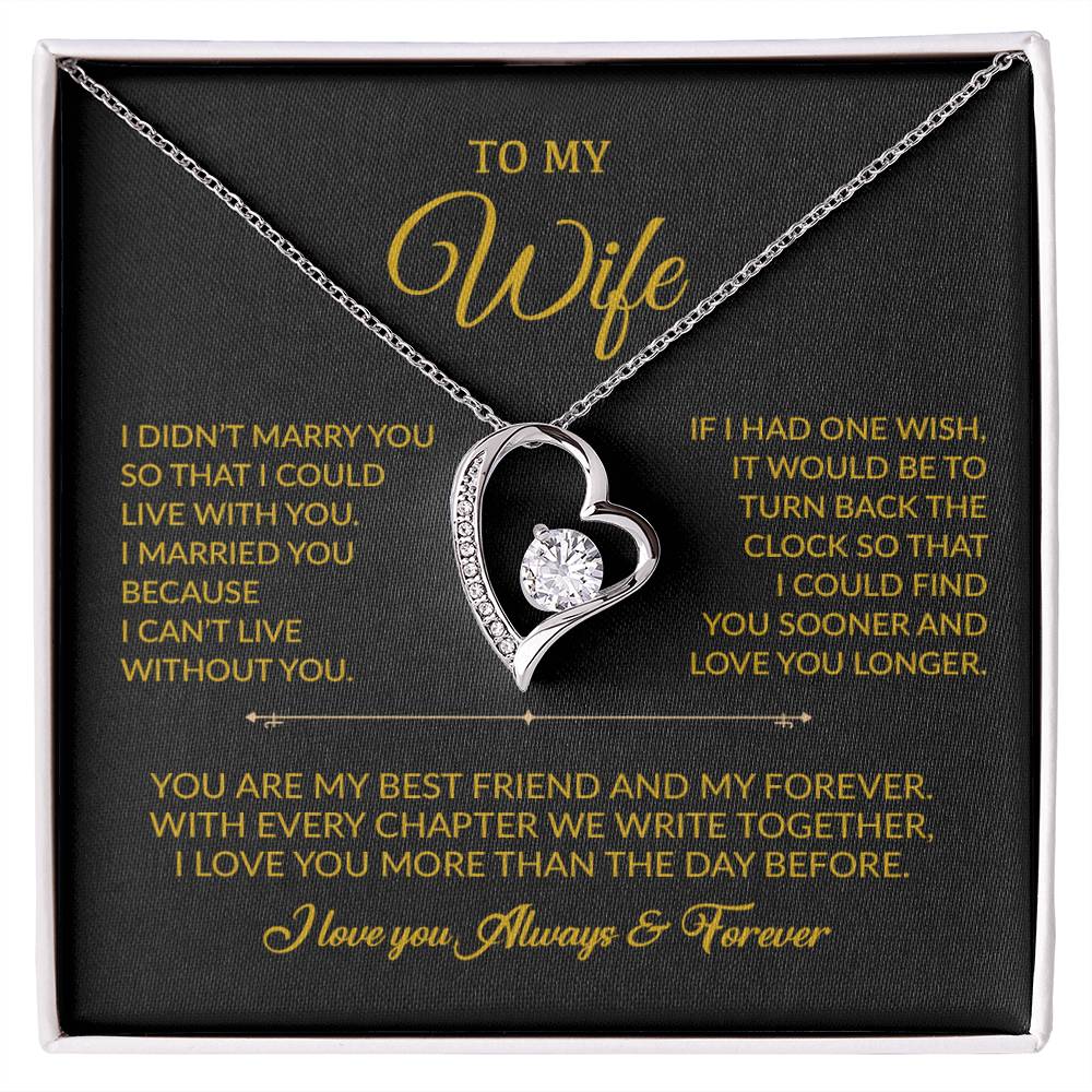 To My Wife Necklace, Gift For Wife, Anniversary Gift For Wife, Necklace For Wife