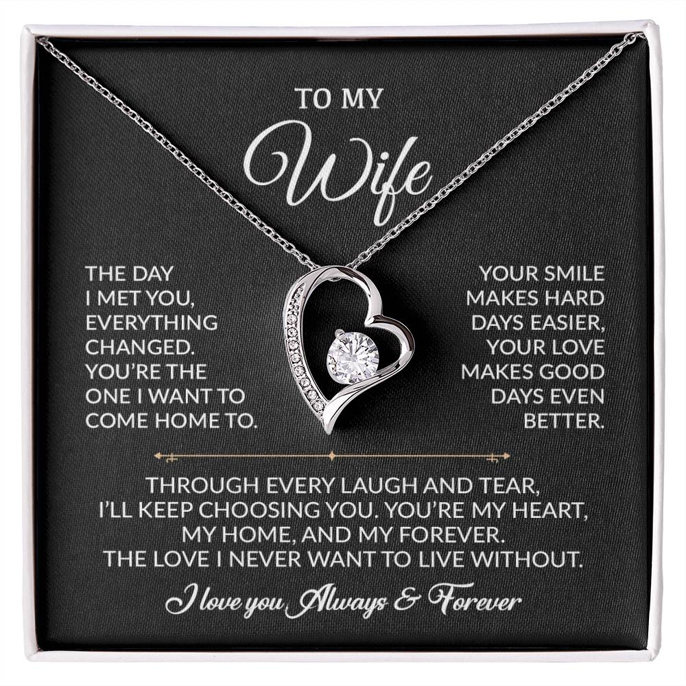 To My Wife Necklace, Gift For Wife, Anniversary Gift For Wife, Necklace For Wife