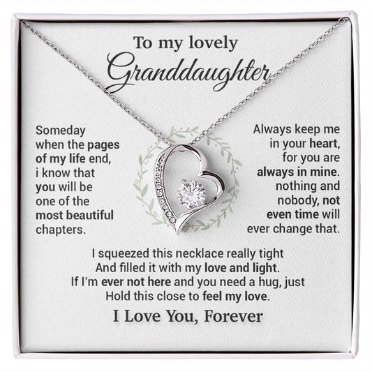 To My Lovely Granddaughter Necklace, Xmas Birthday Gift For Granddaughter