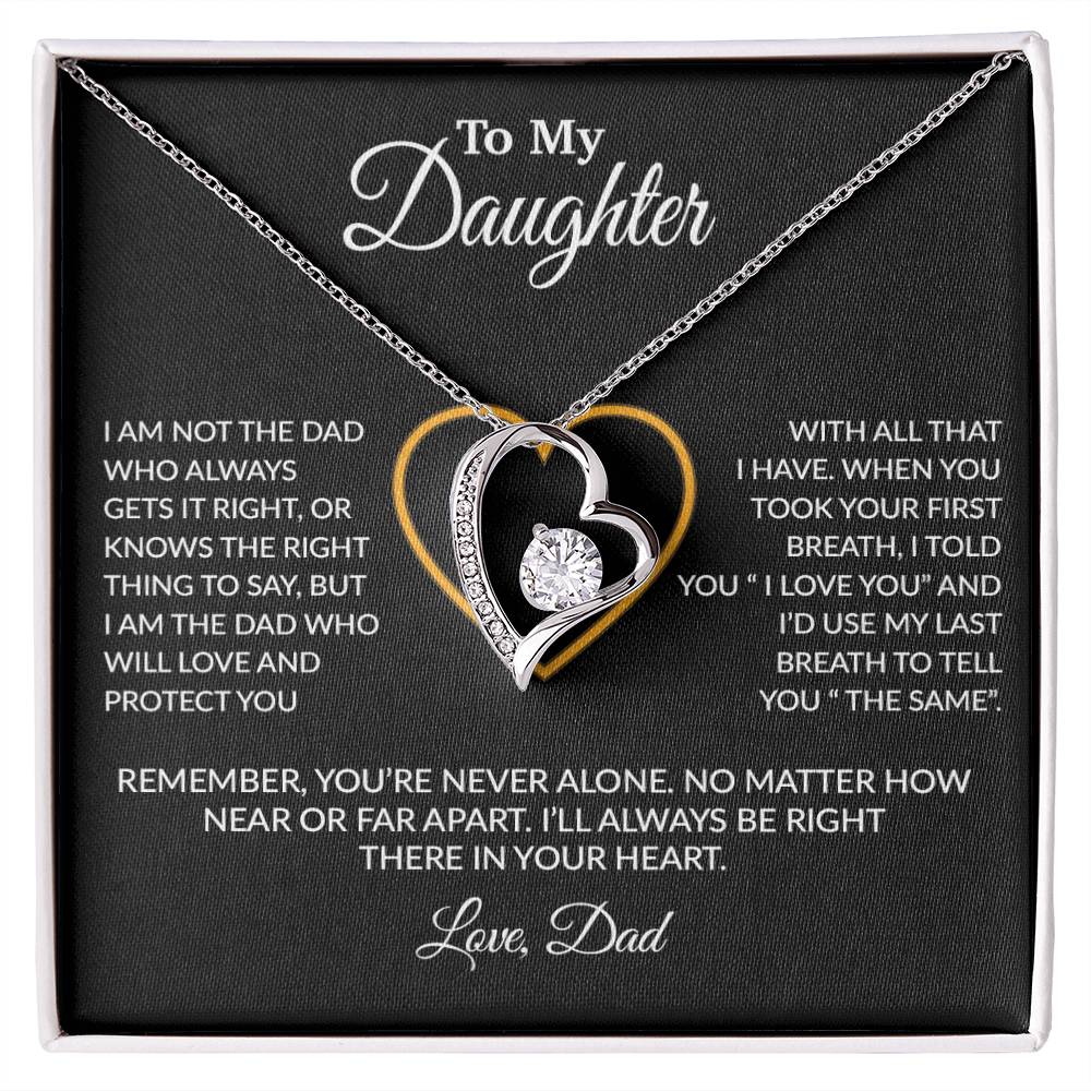 To My Daughter Necklace, Gift For Daughter From Dad, Daughter Father Necklace 14_1_Black