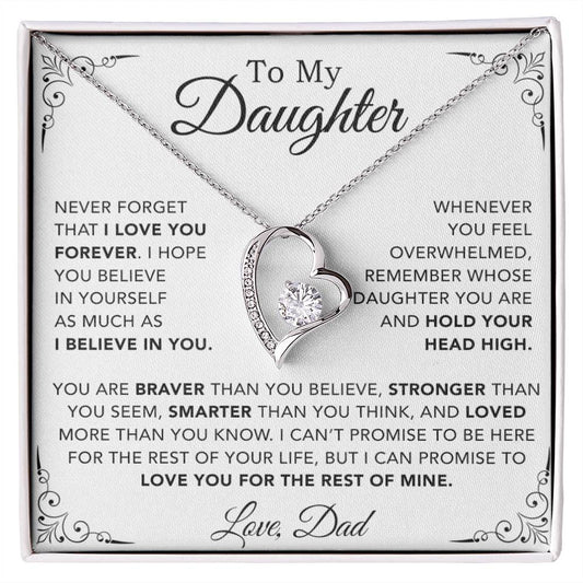 To My Daughter Necklace, Gift for Daughter from Dad, Father Daughter Necklace 12_10