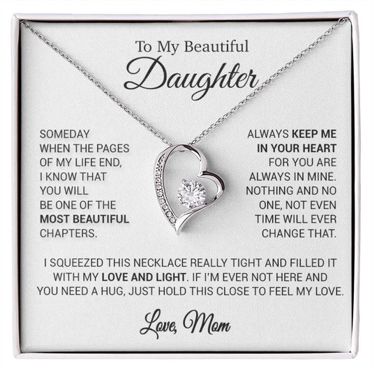 To My Beautiful Daughter Necklace, Sentimental Gift for Daughter From Mom 13_11