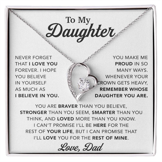 To My Daughter Necklace, Gift for Daughter from Dad, Father Daughter Necklace 29_10