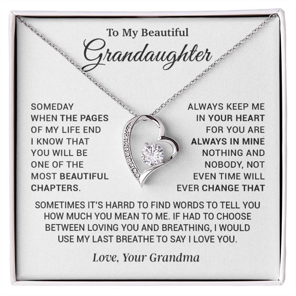 To My Granddaughter Necklace, Xmas Birthday Gift For Granddaughter from Grandma 5_9