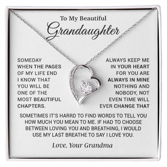 To My Granddaughter Necklace, Xmas Birthday Gift For Granddaughter from Grandma 5_9