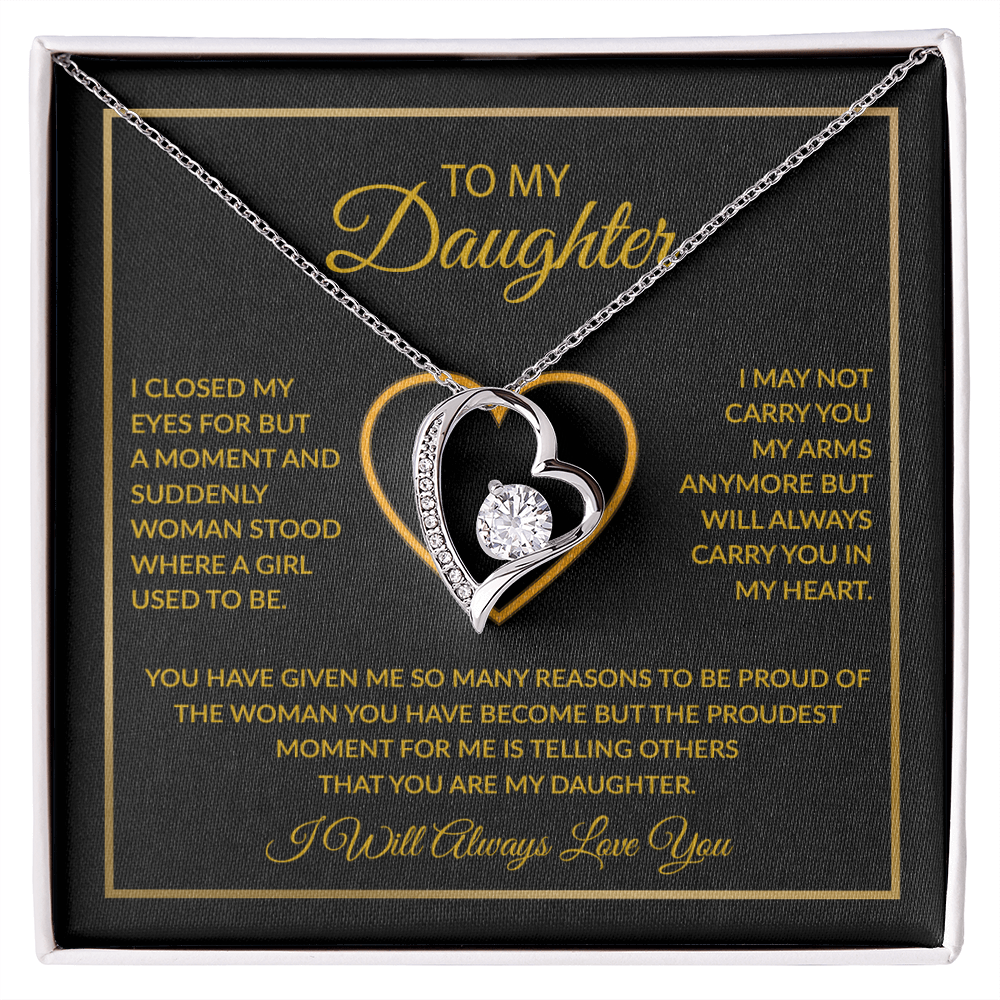 To My Daughter Necklace, Gift for Daughter from Dad, Daughter Father Necklace 27_11_Gold