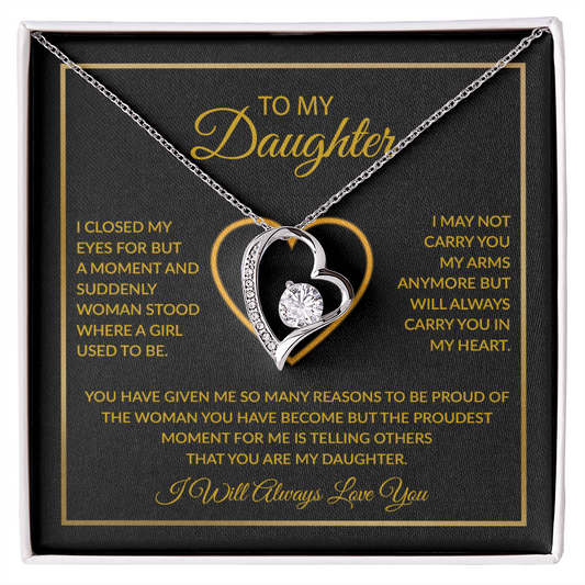 To My Daughter Necklace, Gift for Daughter from Dad, Daughter Father Necklace 27_11_Gold