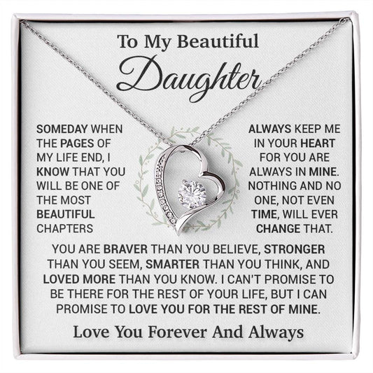 To My Daughter Necklace, Birthday Gift For Daughter, Daughter Gift, Daughter Necklace 16_11