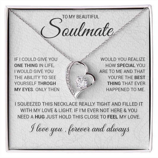 To My Beautiful Soulmate Necklace, Gift for Wife, Girlfriend, Anniversary Gift, Christmas Gift for Her, Birthday Gifts