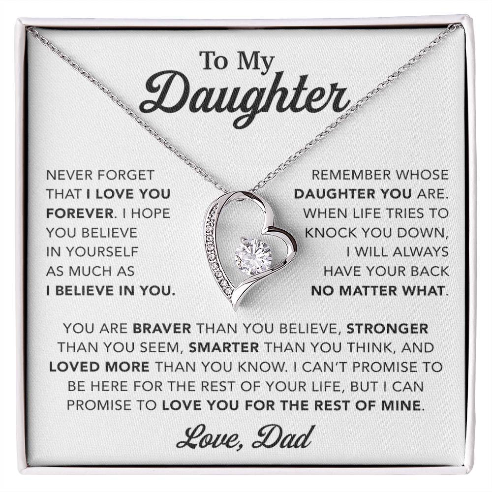 To My Daughter Necklace, Gift for Daughter from Dad, Father Daughter Necklace 30_11