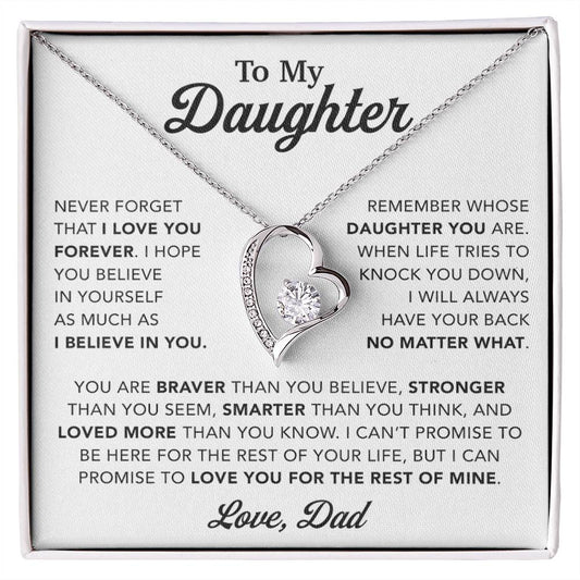 To My Daughter Necklace, Gift for Daughter from Dad, Father Daughter Necklace 30_11