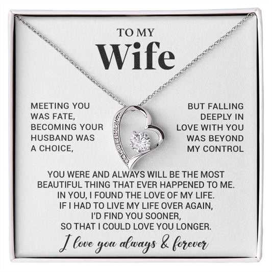 To My Wife Necklace, Anniversary Gift For Wife, Wife Birthday, Gift For Wife 66