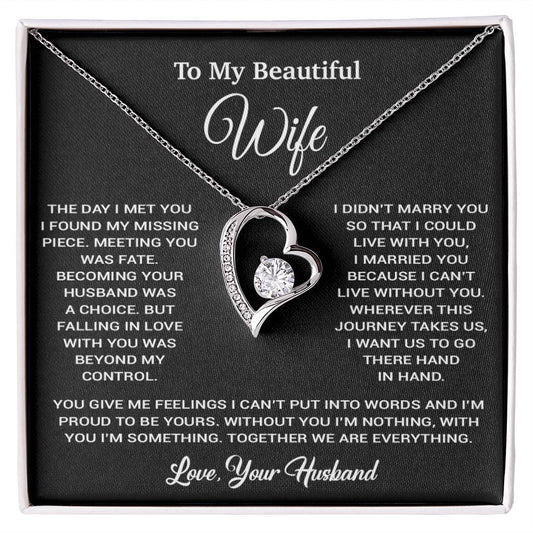 To My Wife Necklace, Vanlentines Gifts For Women, Anniversary Gift For Wife 2_2_Black