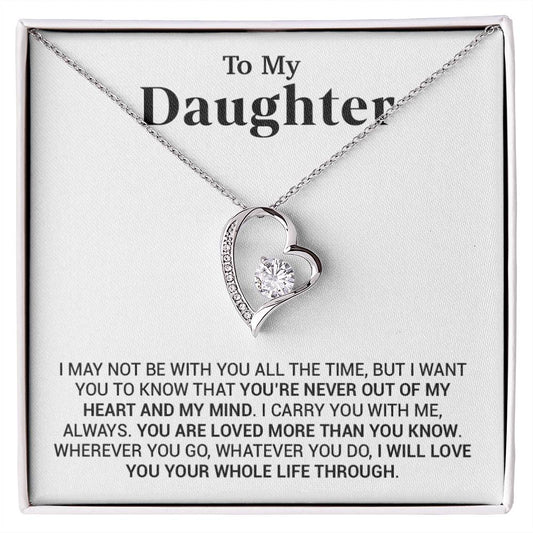To My Daughter Necklace, Daughter Father Necklace, Daughter Gift From Dad, Mom77