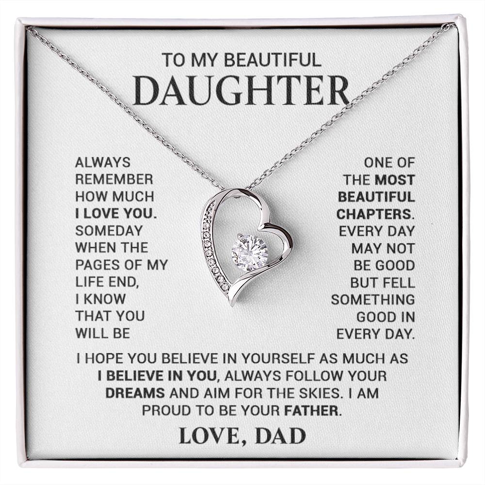 To My Daughter Necklace, Daughter Gift From Dad, Birthday Gift for Daughter22