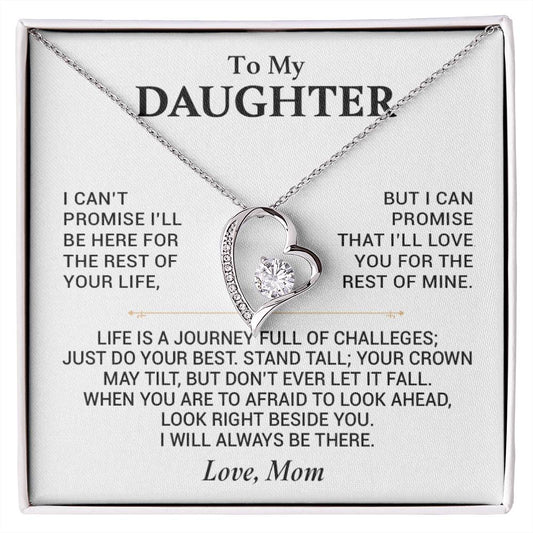 To My Daughter Necklace Love Mom, Gift for Daughter from Mom, Birthday Gifts