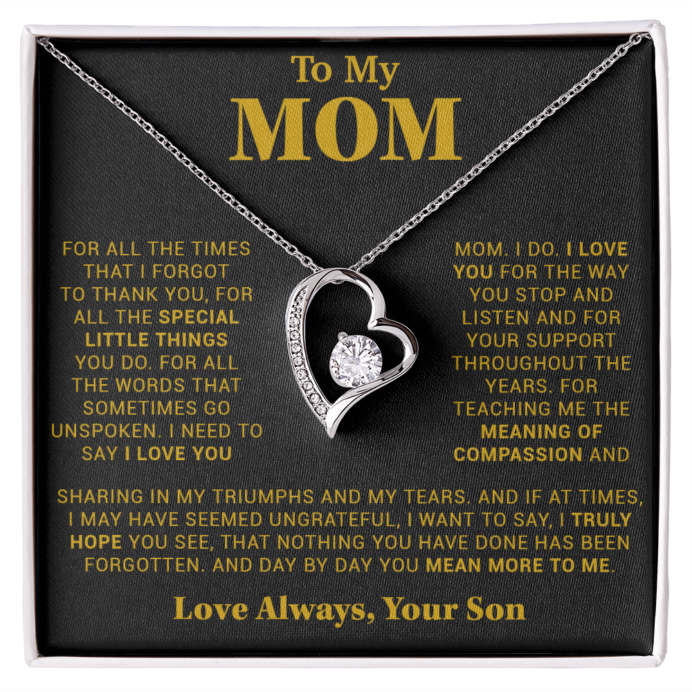 To My Mom Gift for Mother from Son From Daughter Mom Birthday Gift, Mothers Day_Gold