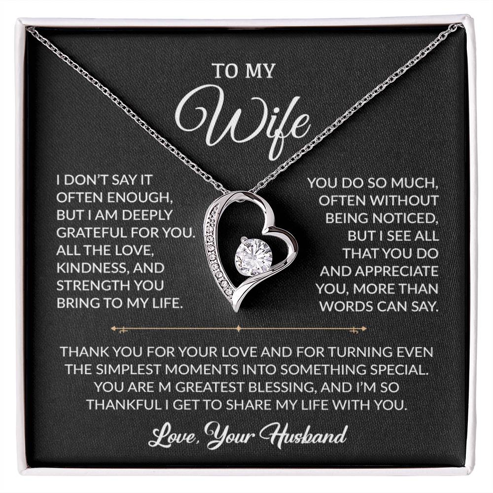 To My Wife Necklace, Gift For Wife, Anniversary Gift For Wife, Necklace For Wife