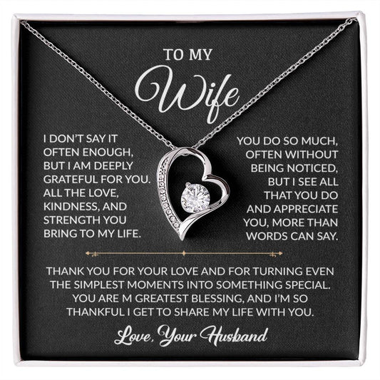 To My Wife Necklace, Gift For Wife, Anniversary Gift For Wife, Necklace For Wife