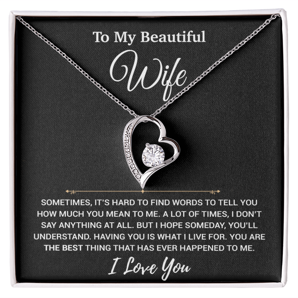 To My Wife Necklace, Christmas Gifts For Women, Anniversary Gift For Wife 20_11_Black