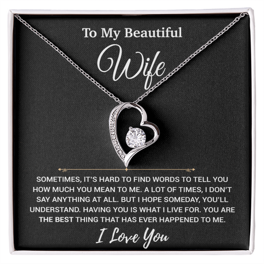 To My Wife Necklace, Christmas Gifts For Women, Anniversary Gift For Wife 20_11_Black