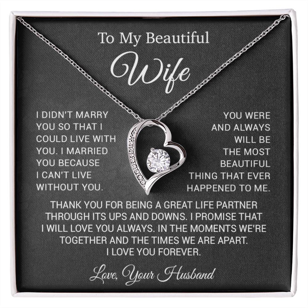 To My Wife Necklace, Anniversary Gift For Wife, Wife Birthday, Gift For Wife33