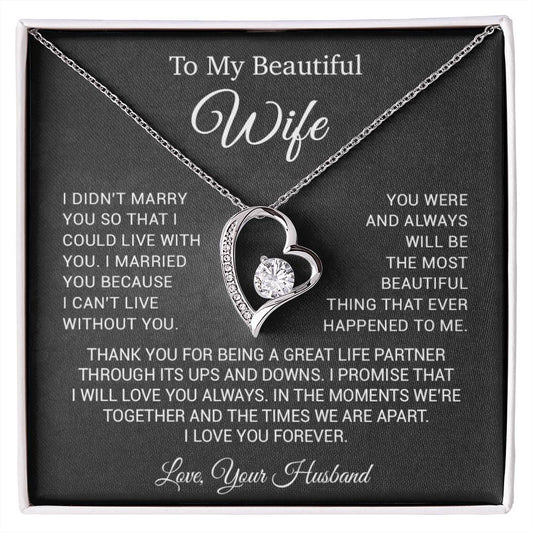 To My Wife Necklace, Anniversary Gift For Wife, Wife Birthday, Gift For Wife33