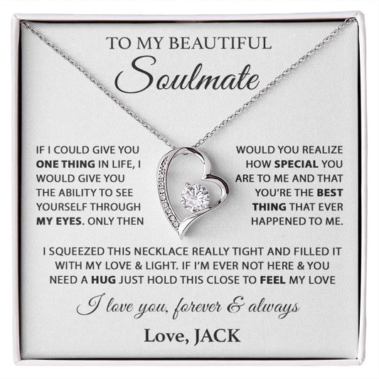 Custom To My Soulmate Necklace Gift For Girlfriend Wife Birthday Gifts Christmas Gifts
