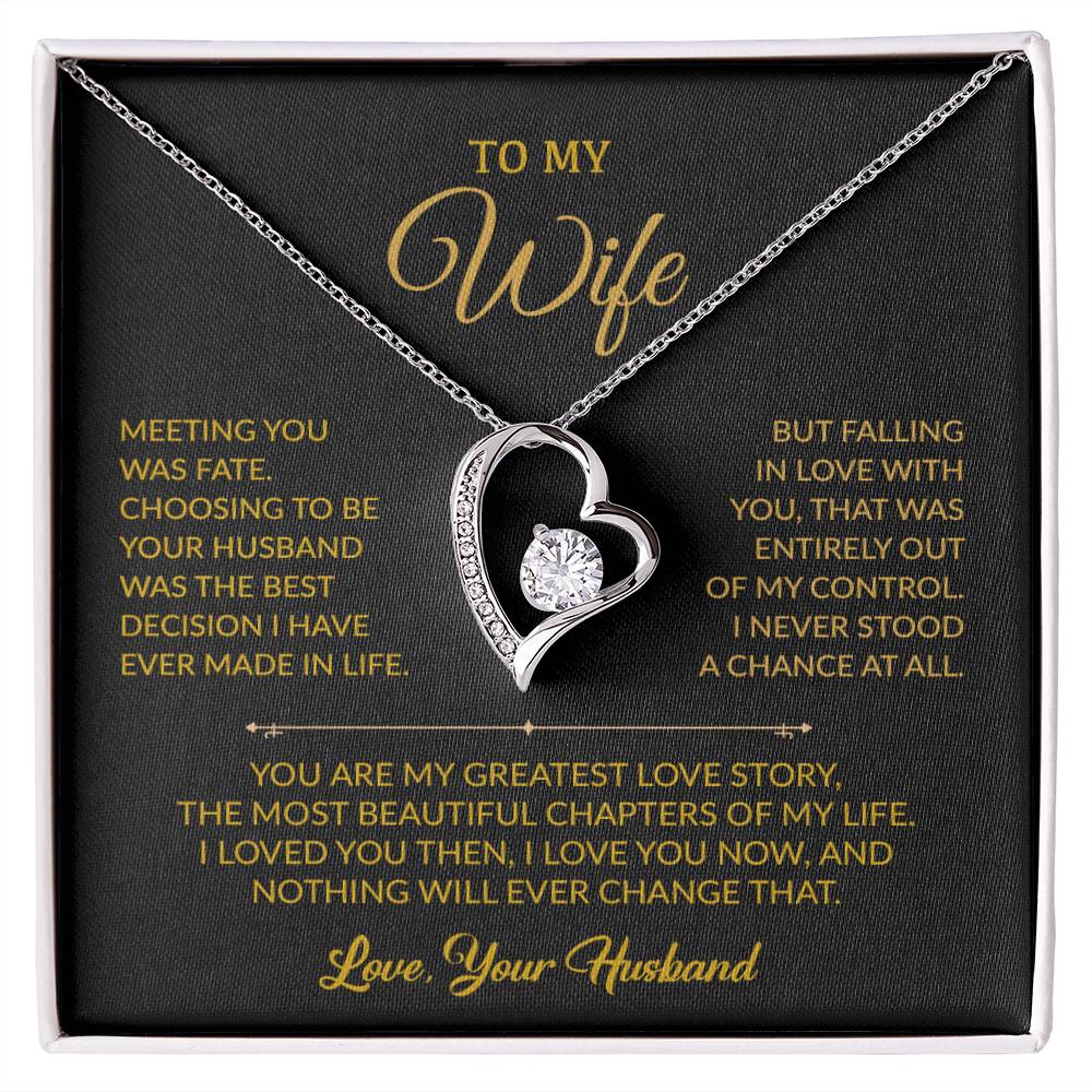 To My Wife Necklace, Gift For Wife, Anniversary Gift For Wife, Necklace For Wife 15_9_Gold