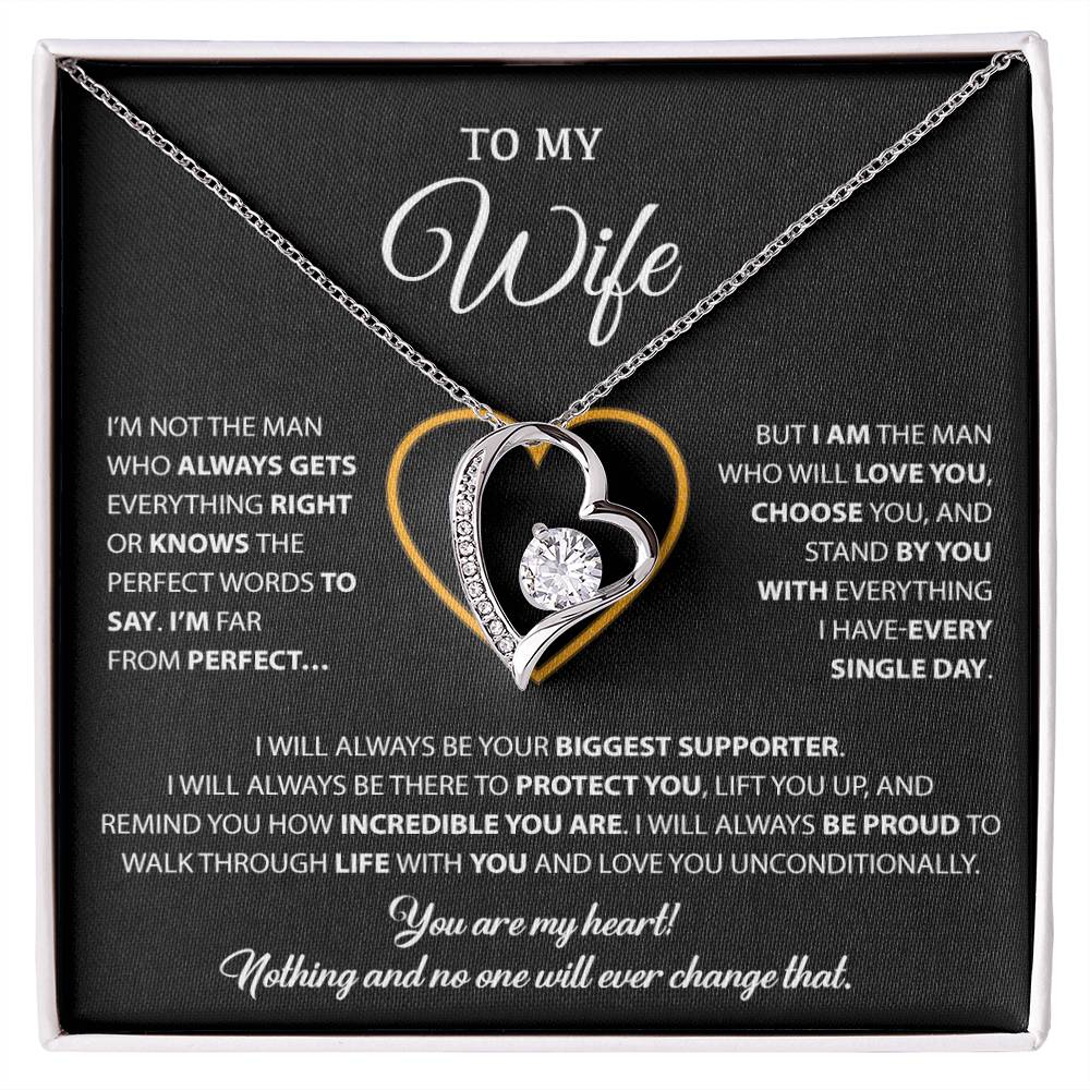 To My Wife Necklace, Gift For Wife, Anniversary Gift For Wife, Necklace For Wife 14_1_Black