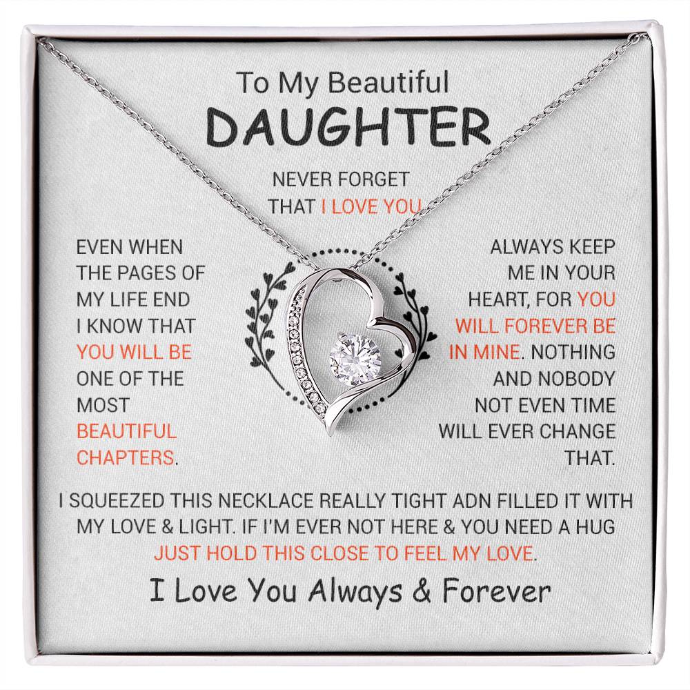 To My Daughter Necklace, Daughter Father Necklace, Daughter Gift From Dad, Mom 4_12