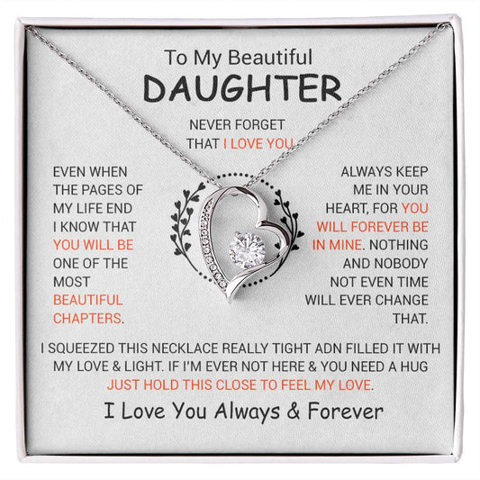To My Daughter Necklace, Daughter Father Necklace, Daughter Gift From Dad, Mom 4_12