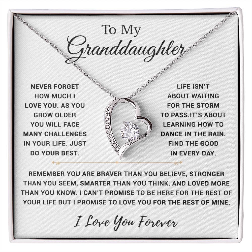 To My Granddaughter Necklace, Birthday Gift For Granddaughter, Birthday Gifts 16_11