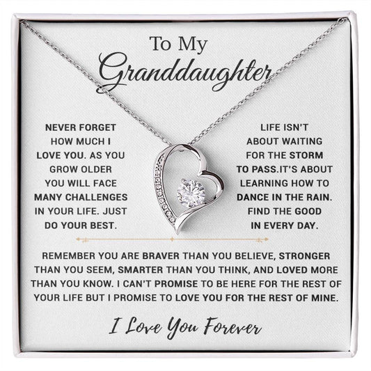 To My Granddaughter Necklace, Birthday Gift For Granddaughter, Birthday Gifts 16_11