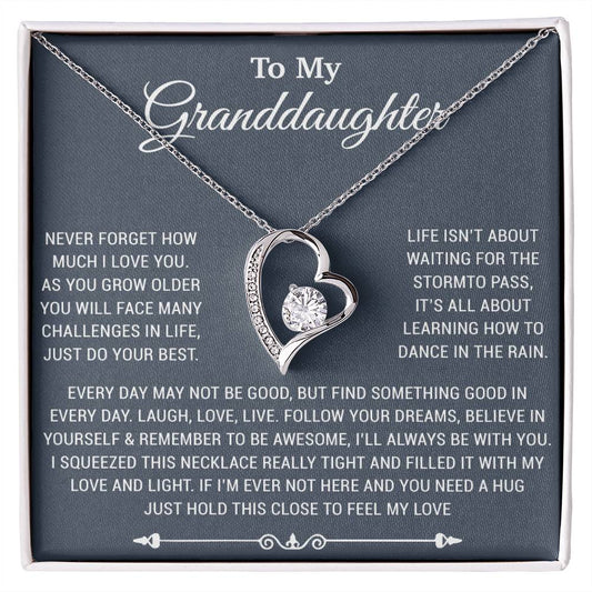 To My Granddaughter Necklace, Birthday Gift For Granddaughter, Birthday Gifts 26_10_Blue