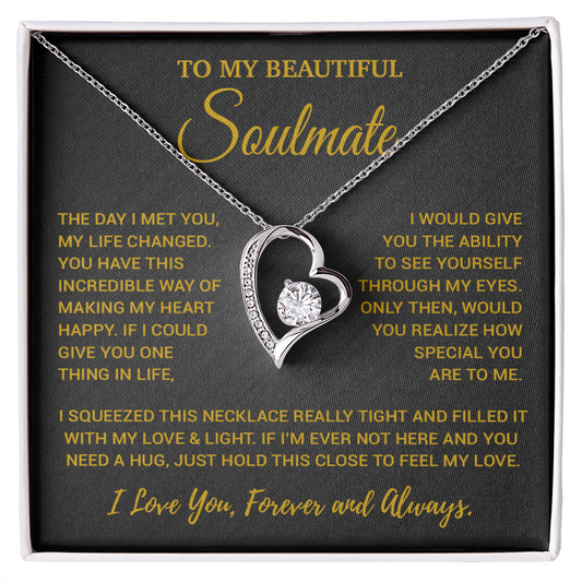 To My Soulmate Necklace, Valentines Day Gift, Gift For Wife, Anniversary Gift 30_2_Gold