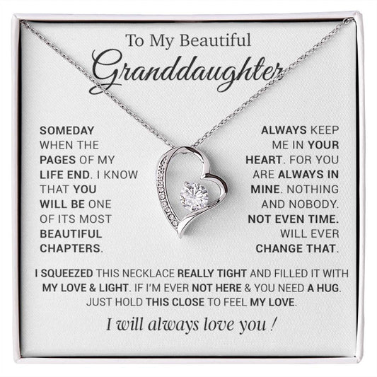 To My Granddaughter Necklace, Birthday Gift For Granddaughter From Grandpa 12_12