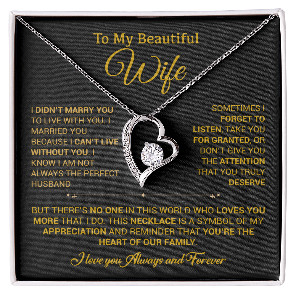 To My Wife Necklace, Gift For Wife, Anniversary Gift For Wife, Christmas Gift