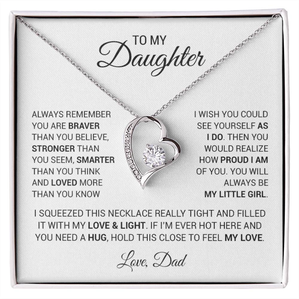 To My Daughter Necklace, Gift for Daughter from Dad, Daughter Father Necklace444