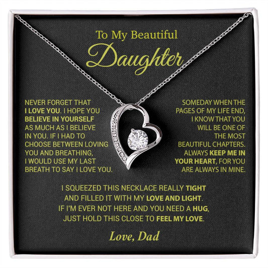 To My Daughter Necklace, Daughter Father Necklace, Daughter Gift From Dad 6_9_xanh