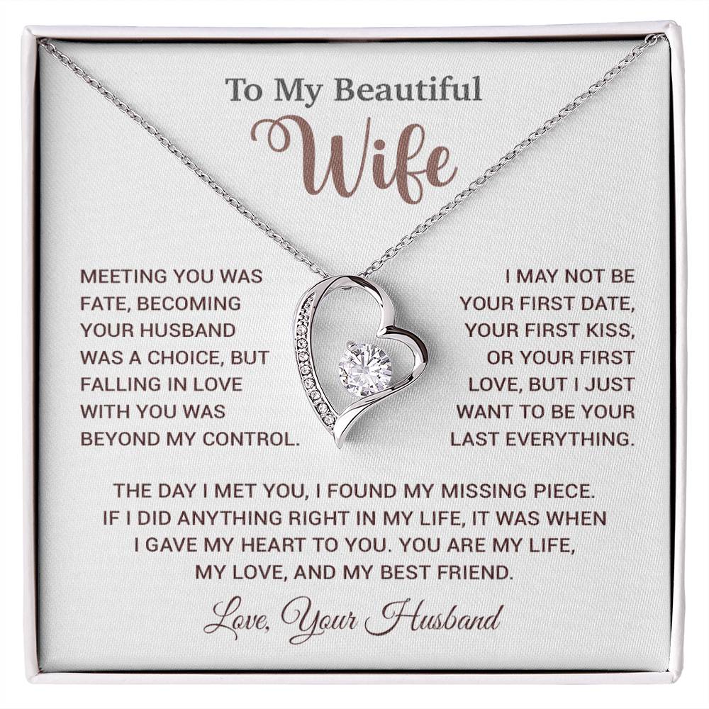 To My Wife Necklace, Wife Gift From Husband, Wife Husband Necklace, Christmas Gift 13_10