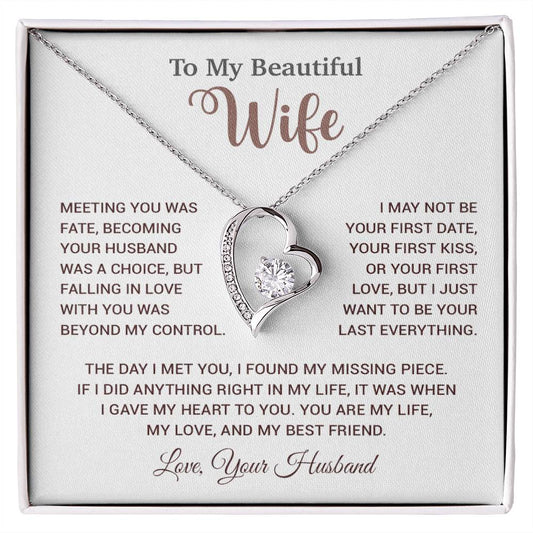 To My Wife Necklace, Wife Gift From Husband, Wife Husband Necklace, Christmas Gift 13_10